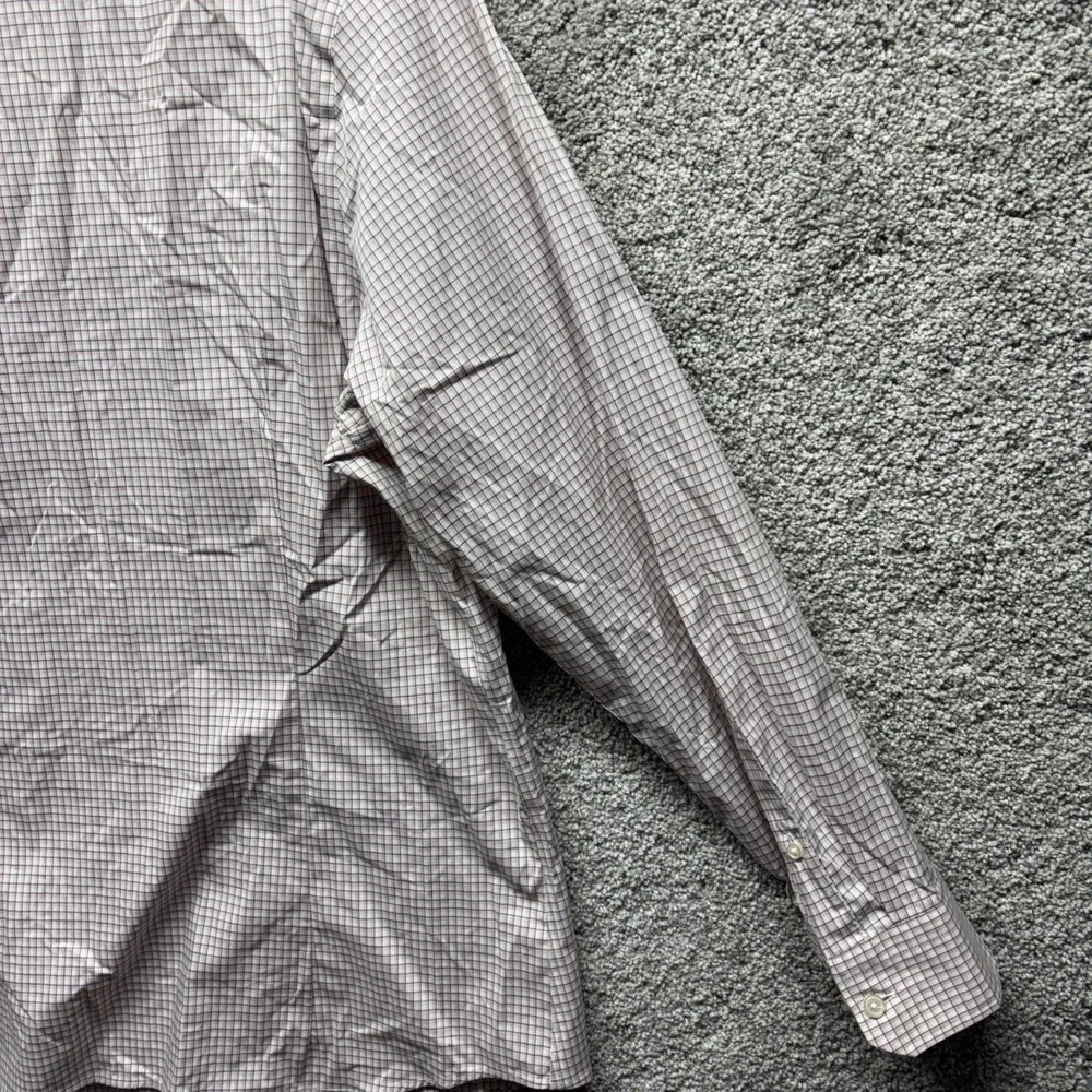 BANANA REPUBLIC Athletic Fit Dress Shirt Men's XL Check Pink Button‎ Down NWT